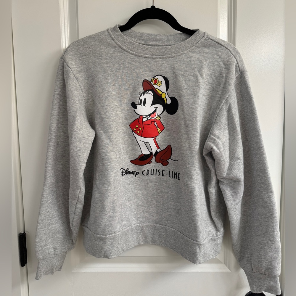 Disney Cruise Line DCL Gray Minnie Mouse Sweatshirt - Sz M